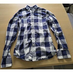 J.Crew Dress shirt Blue large checkered pattern, size S